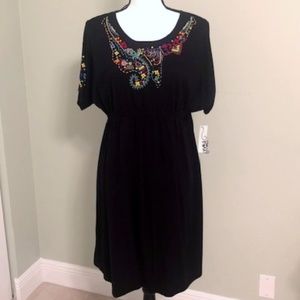 🌸 RXB Black Beaded Casual Dress 🌸